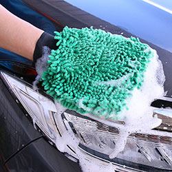 洗車雪絨手套/綠色