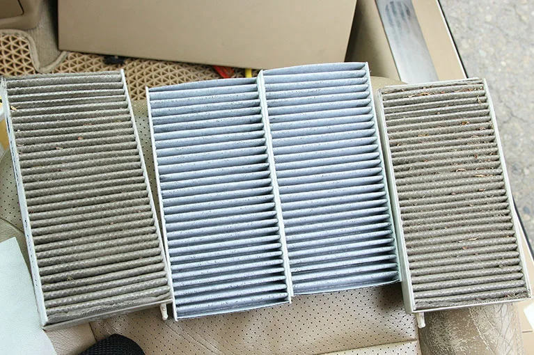 新舊汽車濾網比較