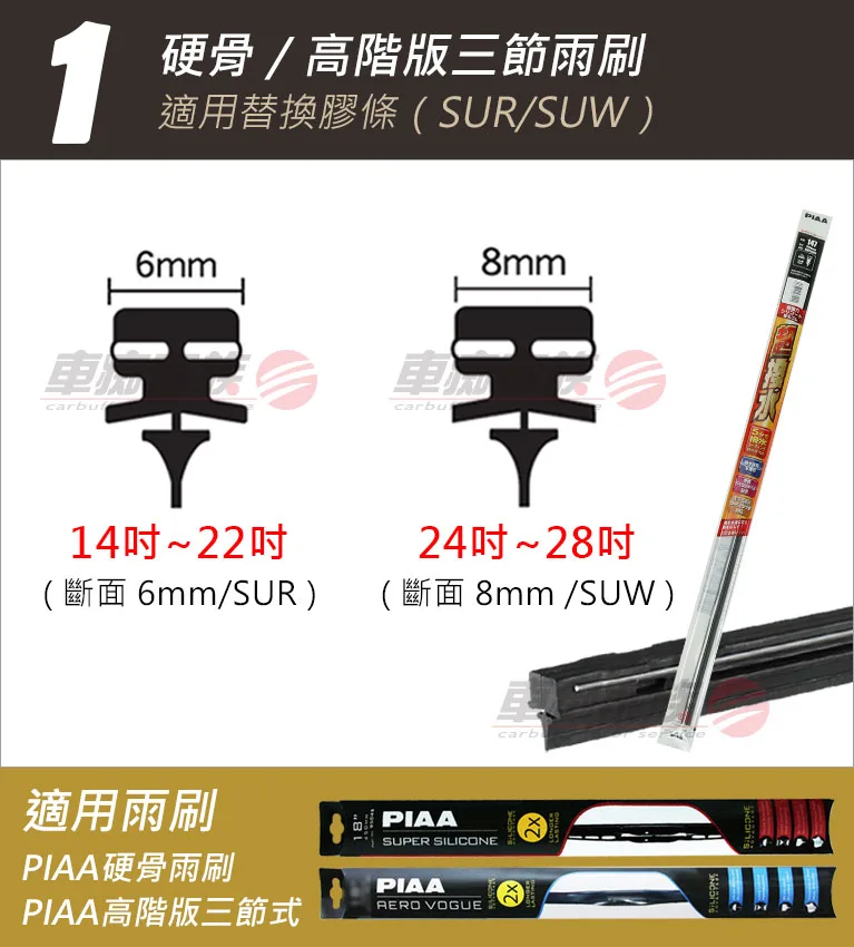 硬骨/三節雨刷 適用替換膠條