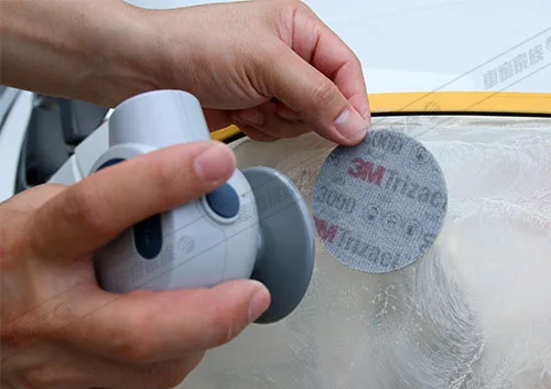 大燈拋光-雪豹打蠟機使用砂紙