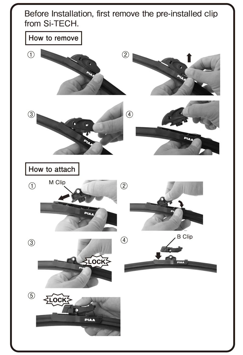PIAA Si-TECH 軟骨雨刷轉接頭安裝